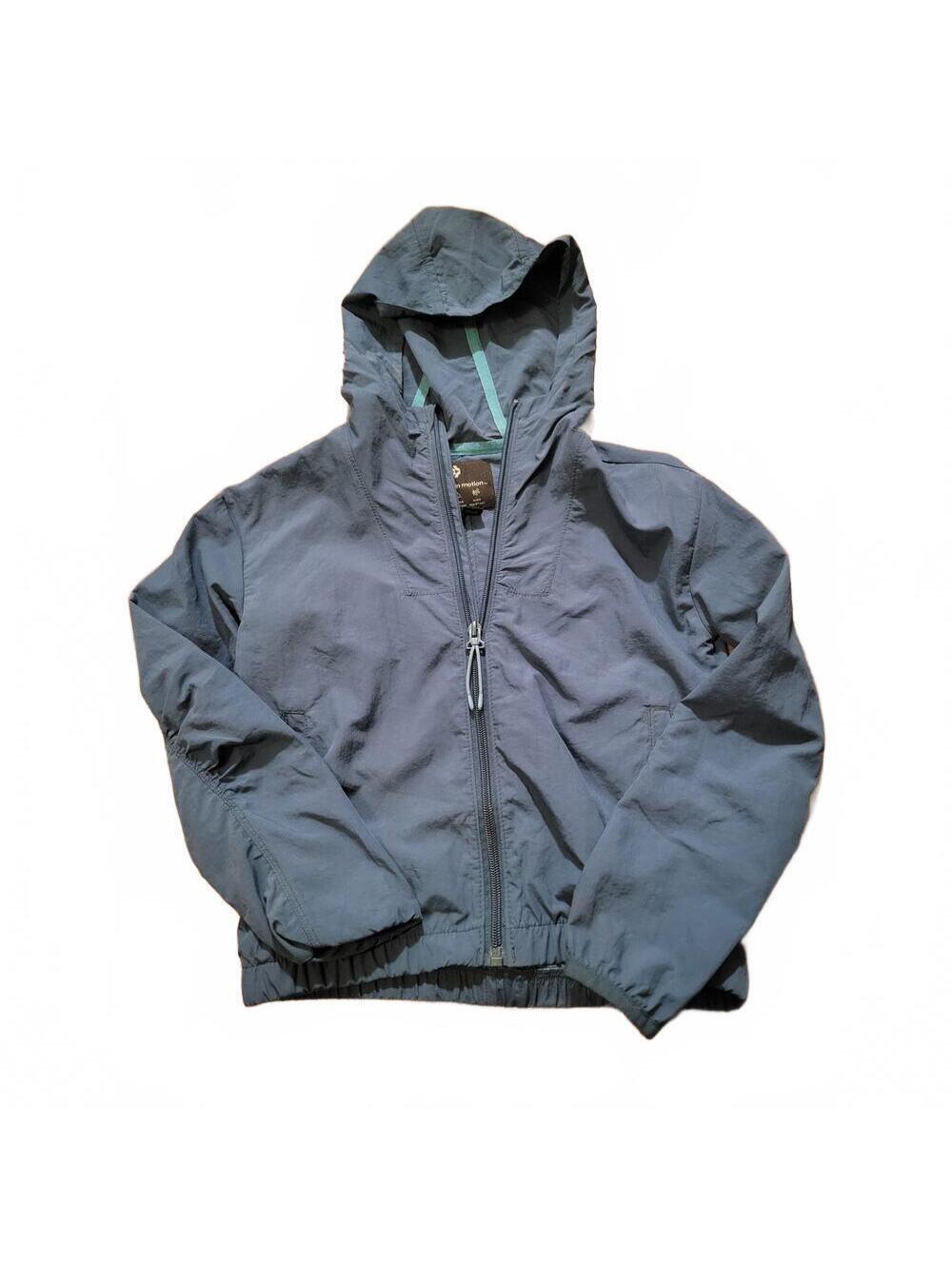 All in Motion Girls Windbreaker Nylon Jacket Blue Light Weight Size S